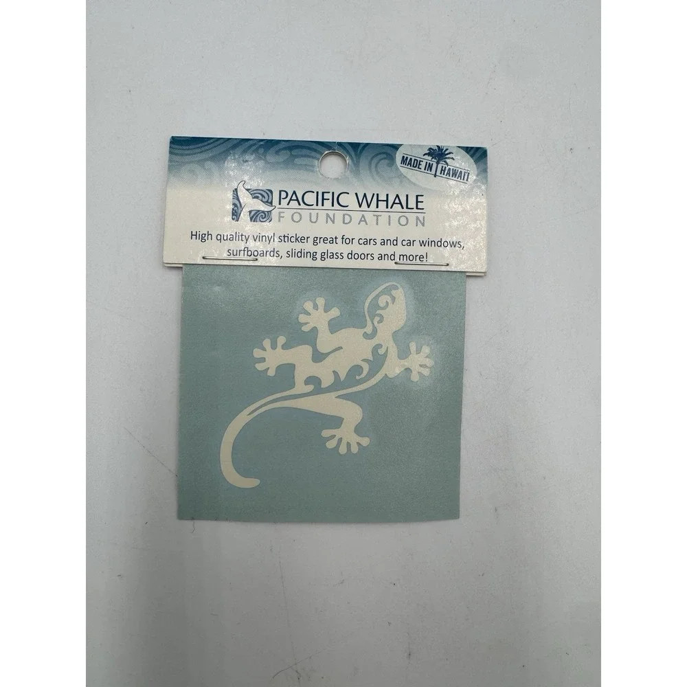Pacific Whale Foundation White Gecko Decal